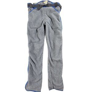 Vintage LL Bean Womens Large Gray Inner Linear Fleece Pants Leg Zipper Warm Outd